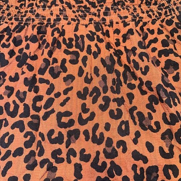 Women's Long Sleeve Smocked A-Line Dress - Knox Rose Leopard Print Medium. Y - Picture 2 of 6